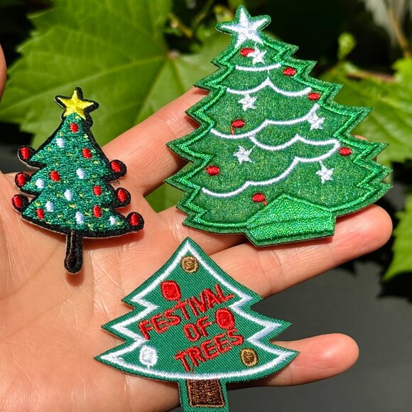 Set of 18 Christmat Iron on Patch Santa Patch Christmas Tree Patch Snowman Patch - Picture 4 of 7